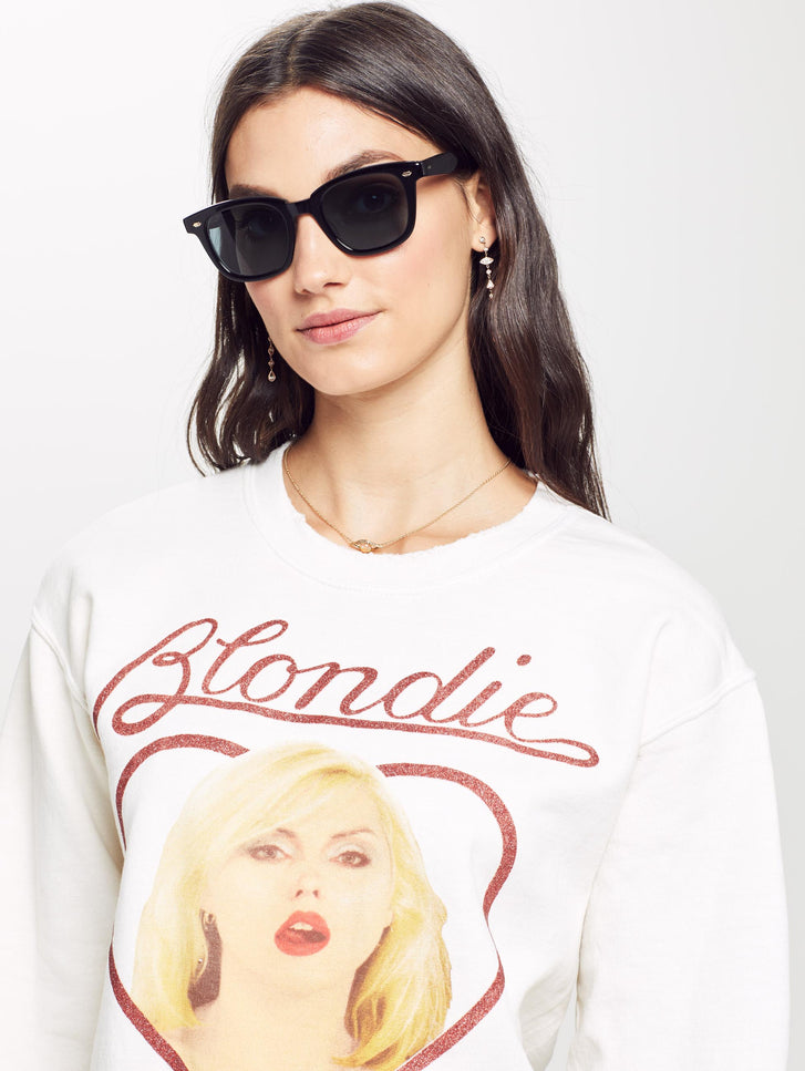 MadeWorn Blondie Glitter Crew Fleece - Off White